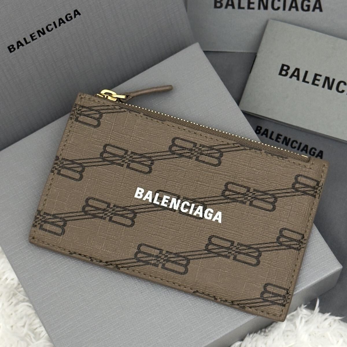 ☆極上美品☆BALENCIAGA バレンシアガ BBモノグラム 財布 フラグメント ウォレット