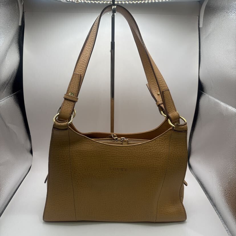 LOEWE ロエベ レザー ショルダーバッグ ブラウン