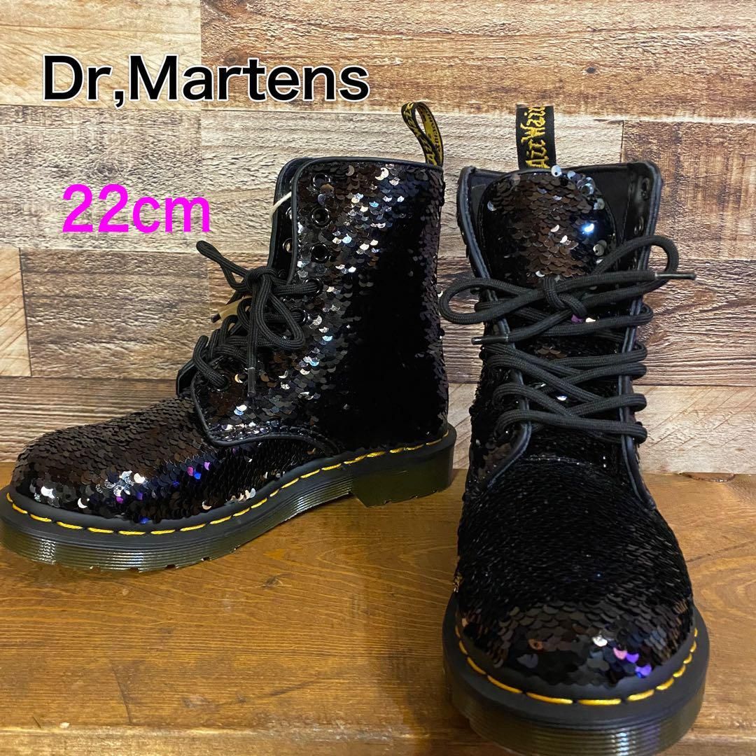 Dr,Martens ドクターマーチン　スパンコール　ブラック　22cm 新品