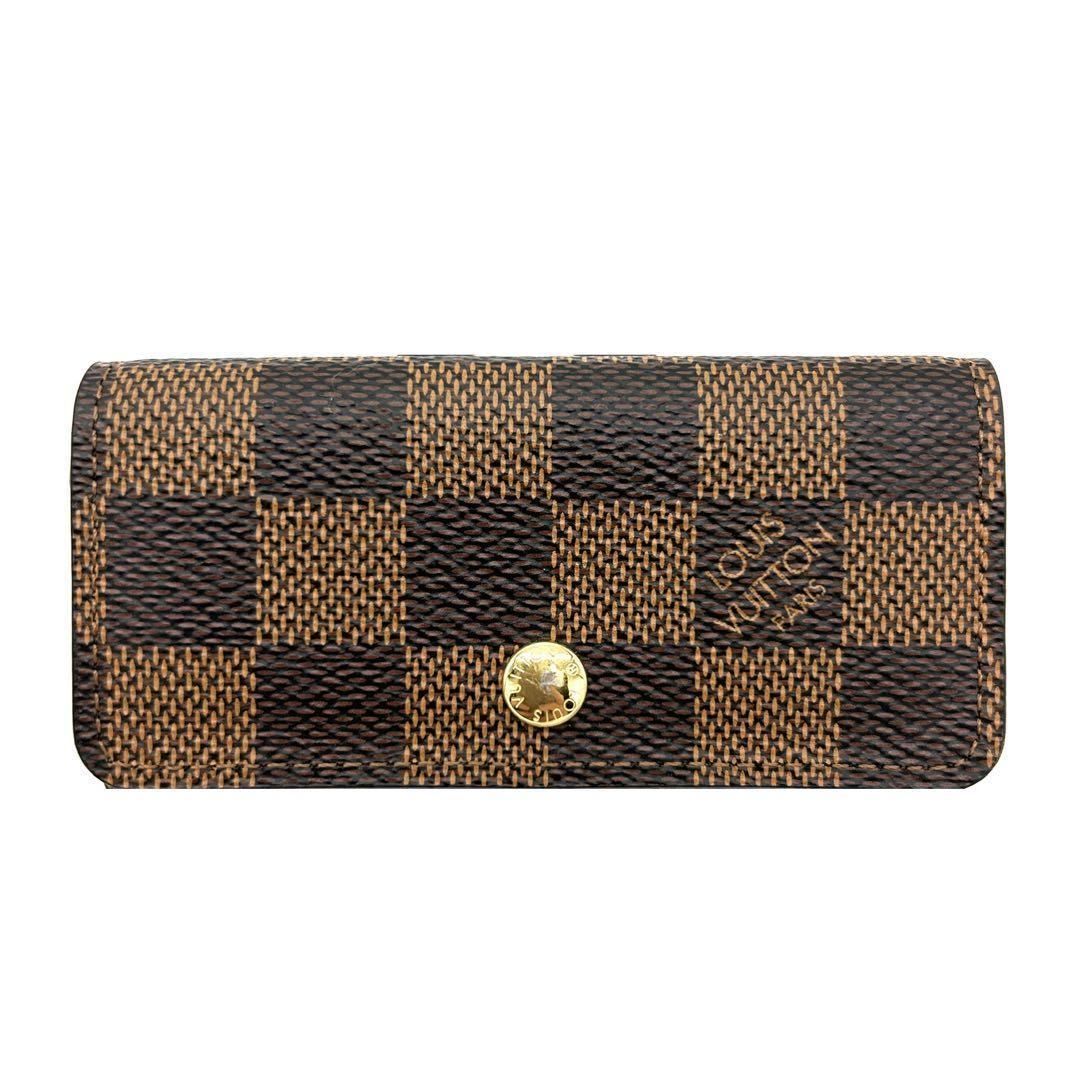 LOUISVUITTON ルイヴィトン ミュルティクレ4 キーケース ダミエ ブラウン ゴールド 男女兼用 定番 人気 4連キーケース