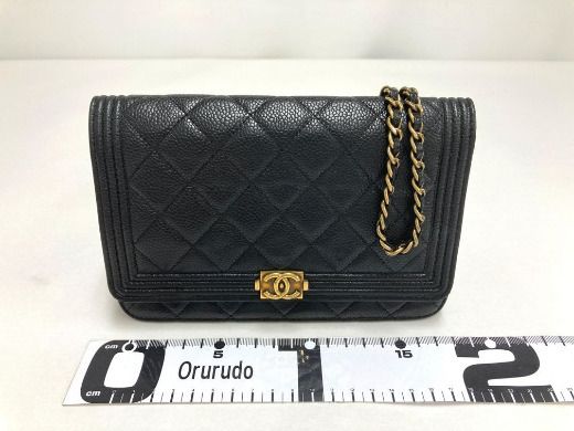 【良品】CHANEL ボーイシャネルチェーンウォレット