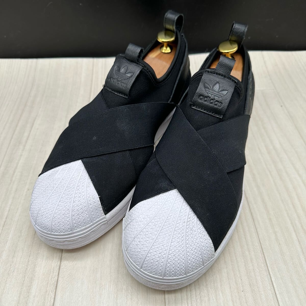 美品【adidas】アディダス スーパースター スリッポン スニーカー