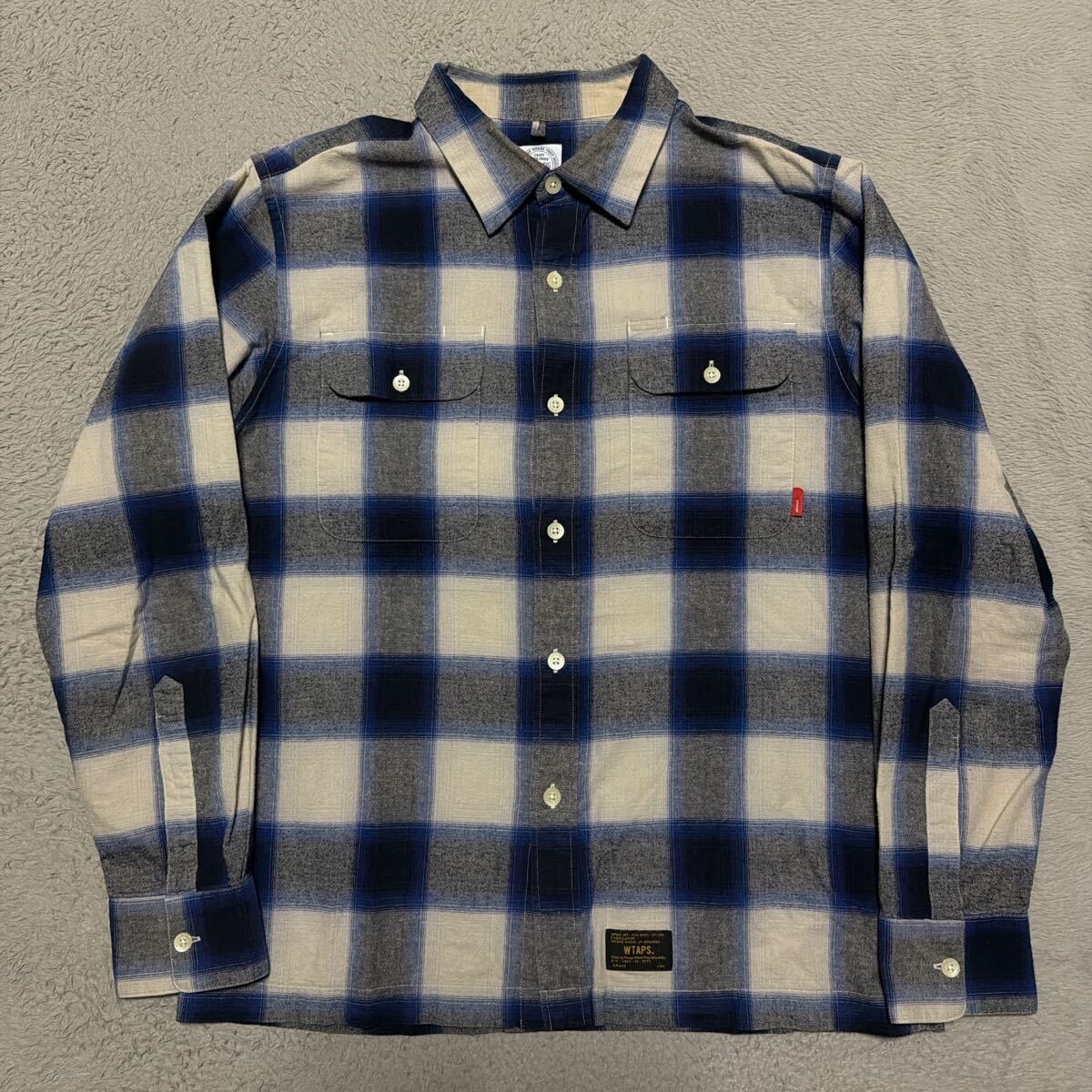 15ss WTAPS VATOS SHIRT オンブレチェックシャツ　L wtvua 