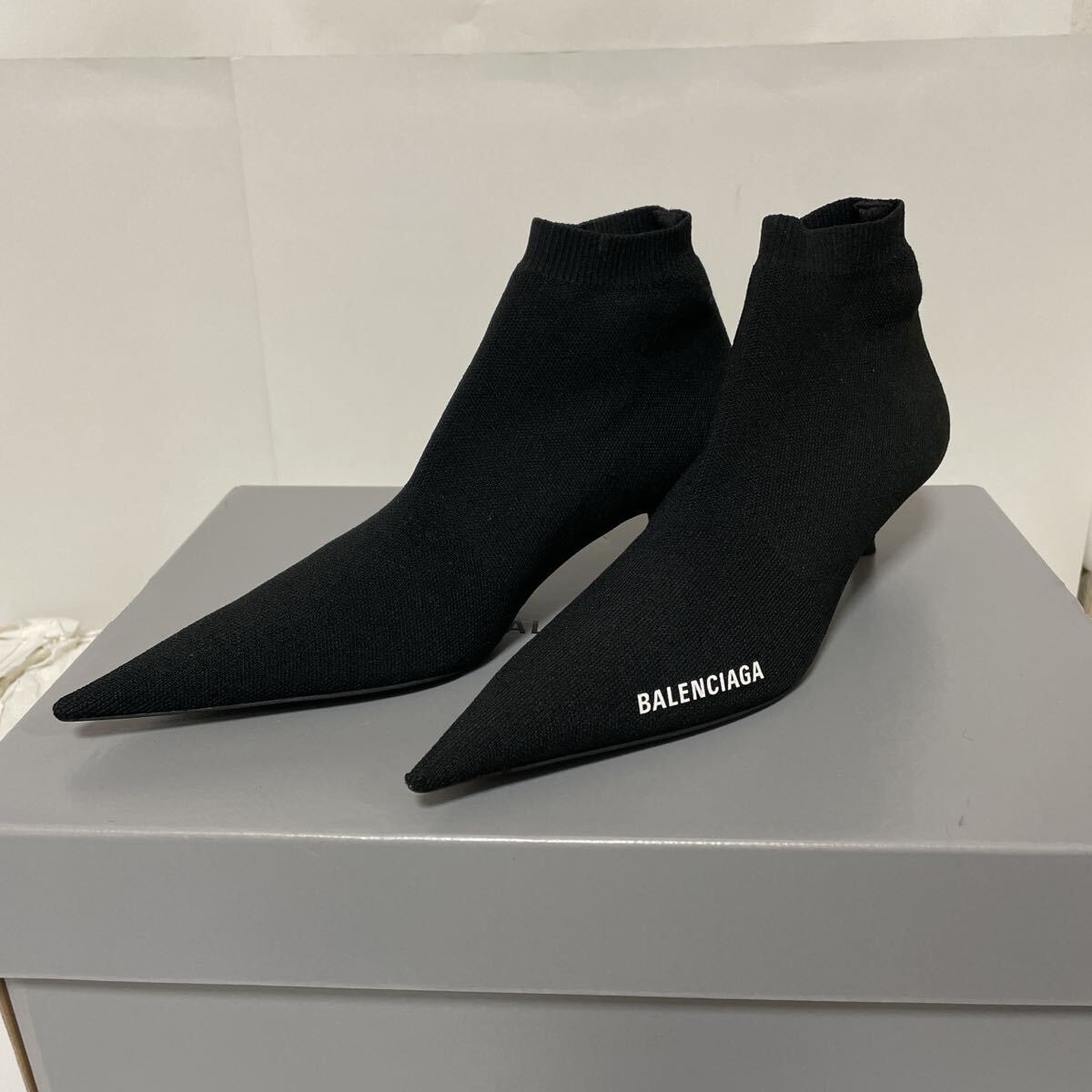 BALENCIAGA バレンシアガ ナイフ アンクル ブーツ 37 ブラック 美品