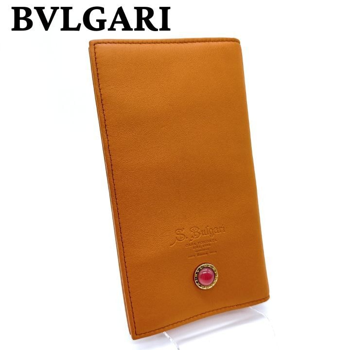 美品 BVLGARI ブルガリ 財布 ブルガリブルガリ - オレンジ系 レザー レディース 三つ折り ロゴクリップ ゴールド金具【本物保証】 ブルガリ BVLGARI ブルガリ BVLGARI 293762 三つ折り財布 Wallets