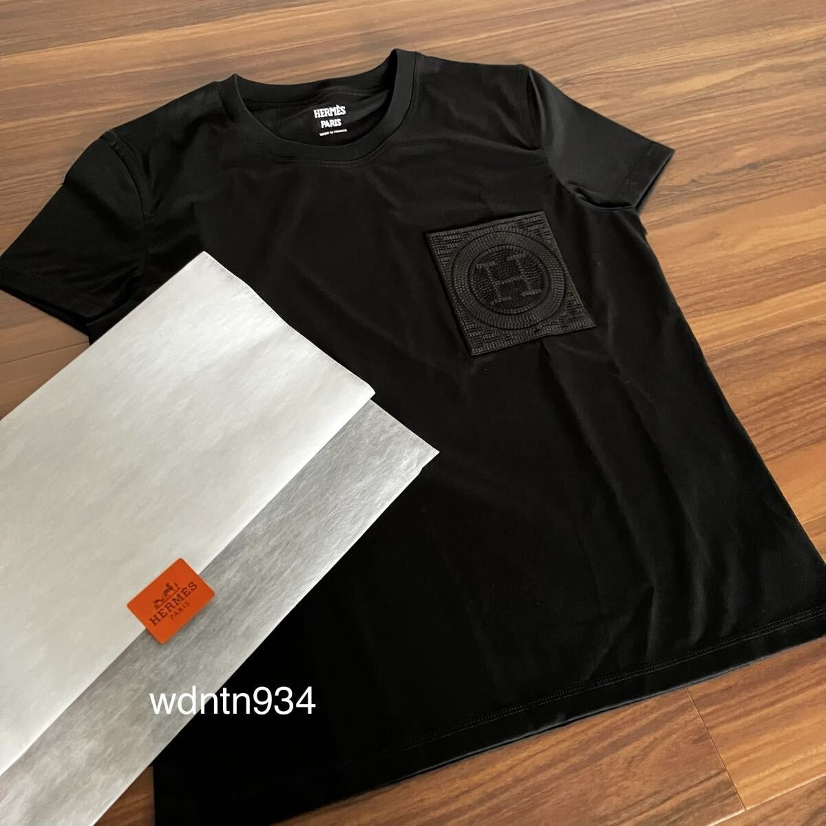 エルメス HERMES タンクトップ カットソー ノースリーブ ブラック HERMES - HERMES エルメス カットソー バックタック ノースリーブの