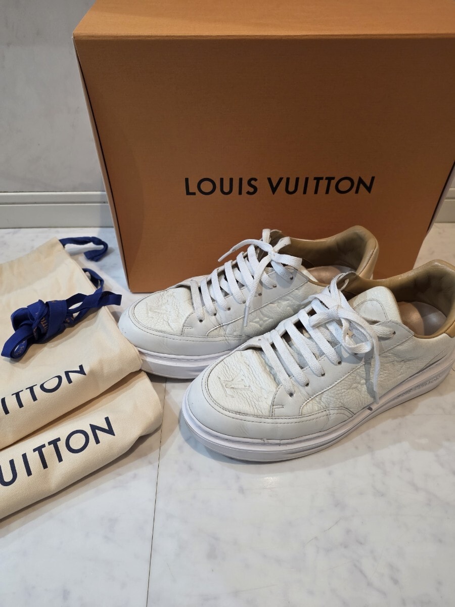 D (傷や汚れあり)】ルイヴィトン スニーカー レザー LOUIS VUITTON