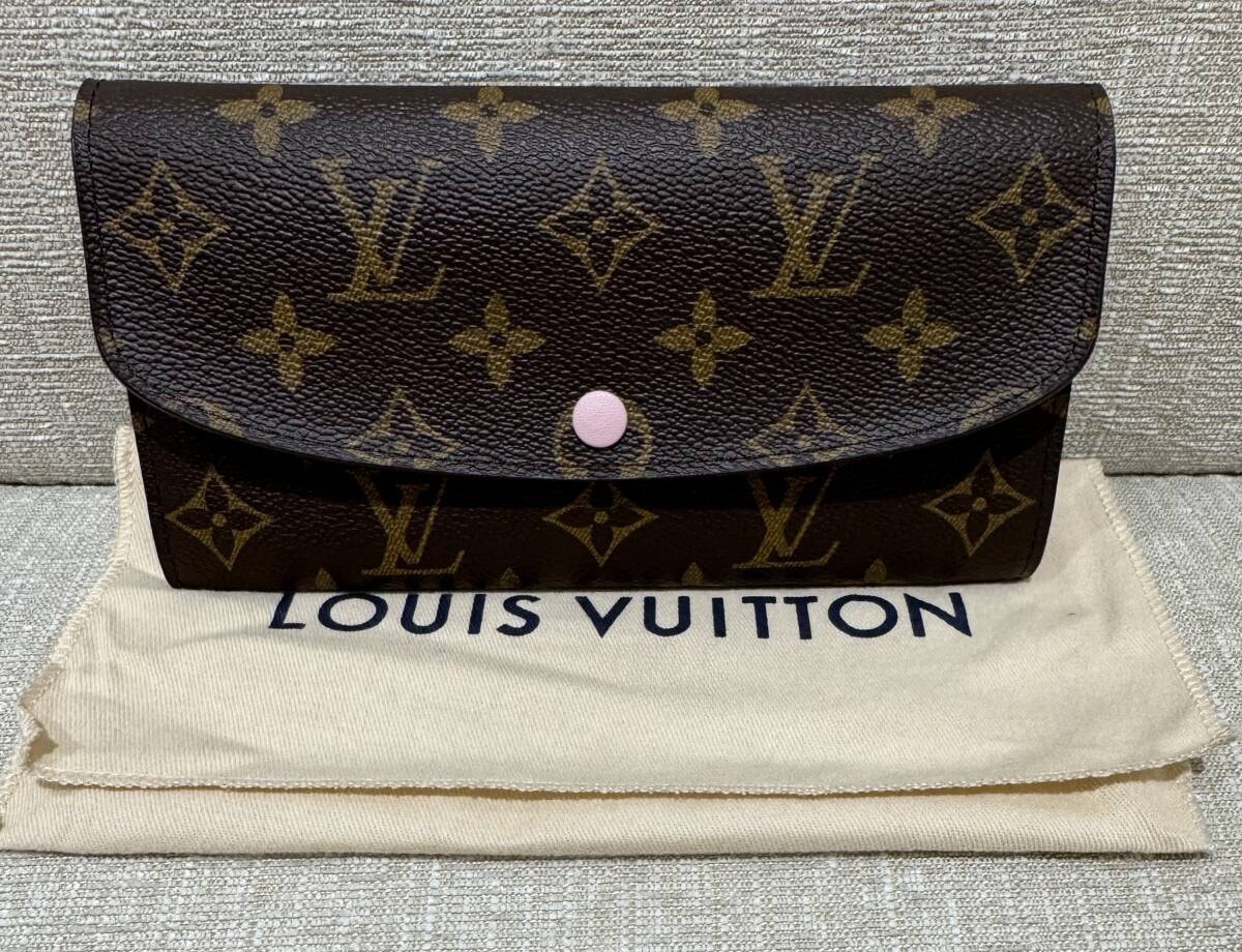 大幅値下げ【未使用★極美品】Louis Vuitton ポルトフォイユ エミリー M61289 モノグラム ローズバレリーヌ 