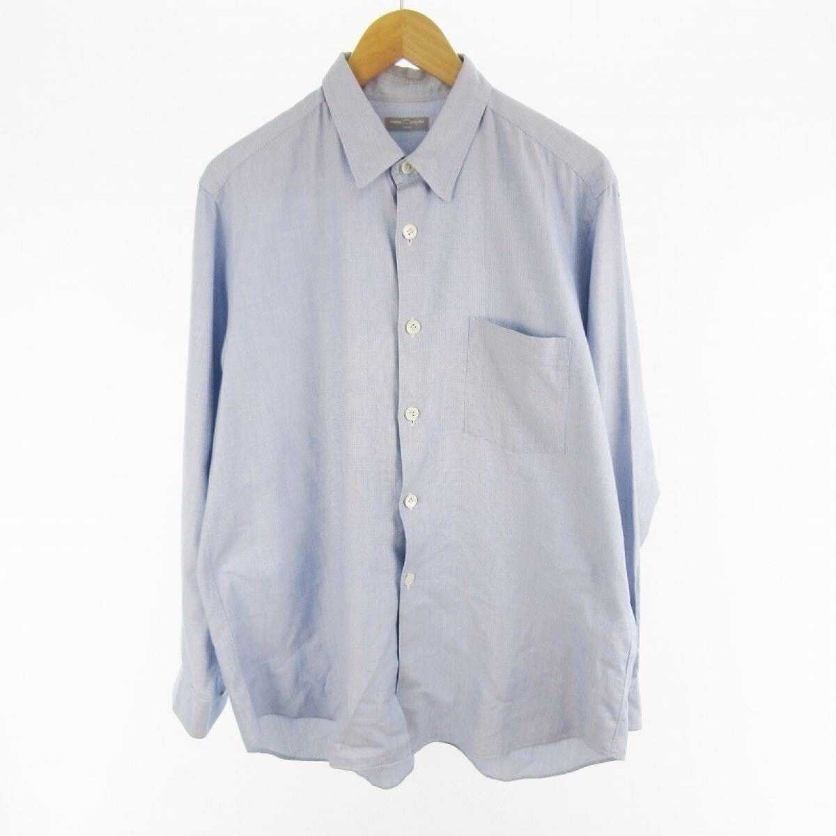 コムデギャルソンオム 田中オム シャツ 長袖 AD2001 HB020450 ブルー サックス COMME des GRACONS HOMME 90s 00s ヴィンテージ