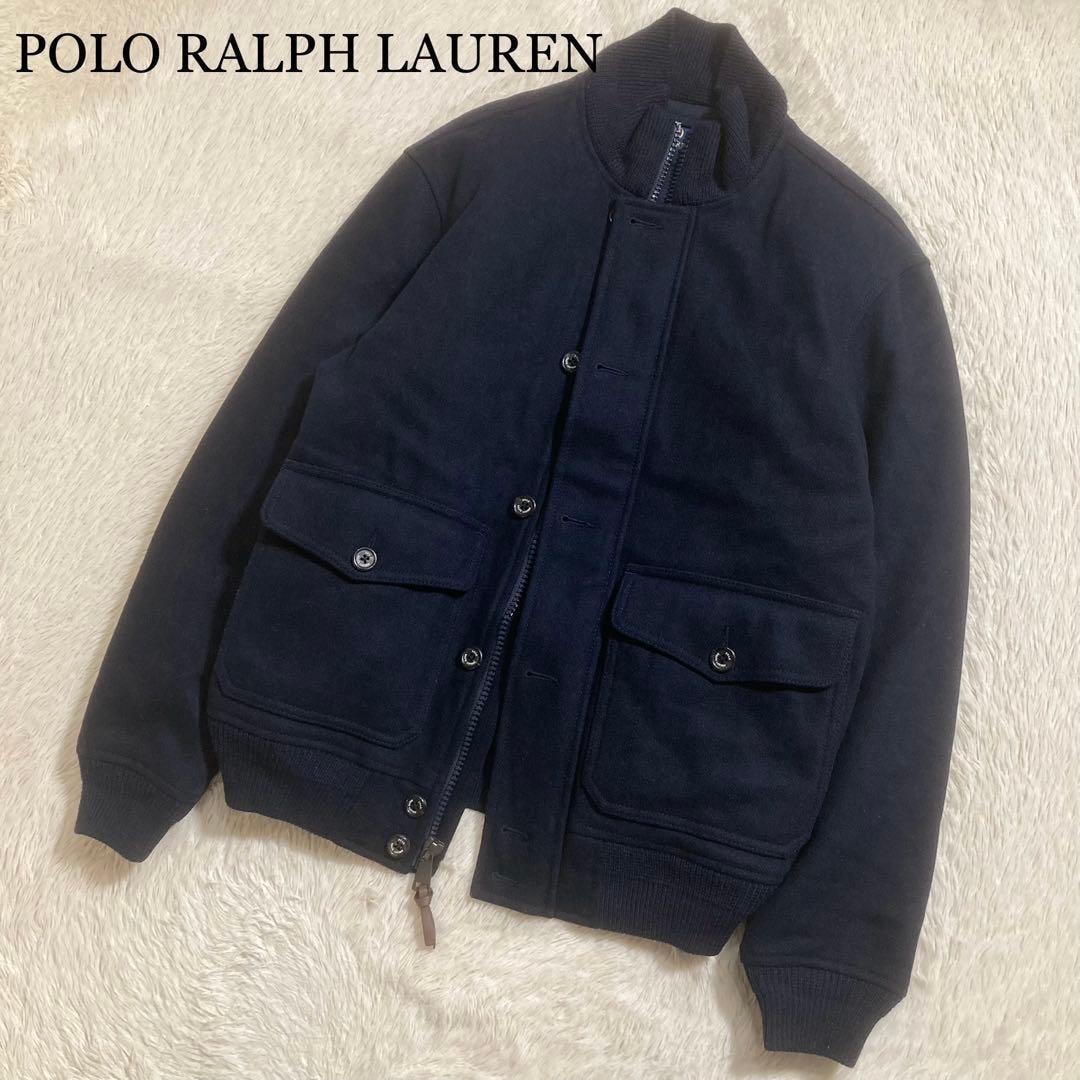 美品 POLO RALPH LAUREN ポロラルフローレン ウール ダウンジャケット ハリントンジャケット