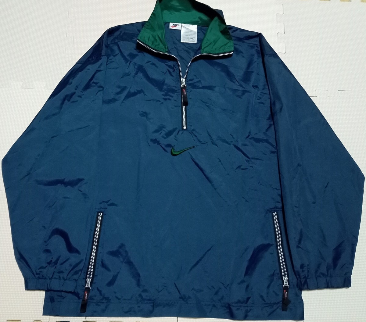 未使用 90~00s NIKE ナイロン ハーフZIP ウインドブレーカー　ナイキ