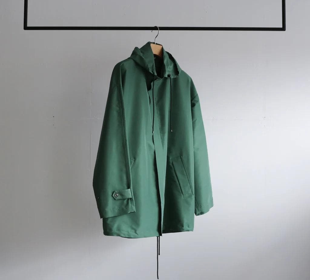 新品 7.7万 AURALEE オーラリー SILK POLYESTER GROSGRAIN HOODED BLOUSON