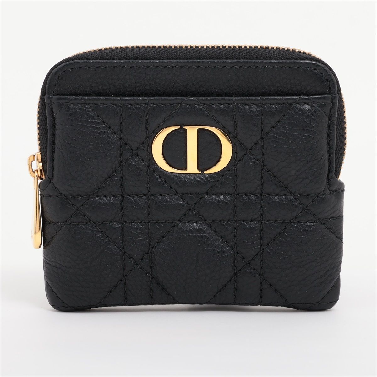 ChristianDior クリスチャン ディオール　DIOR　カロ　Caro　コインケース　ウォレット　レザー ブラック　コンパクトウォレット　　財布