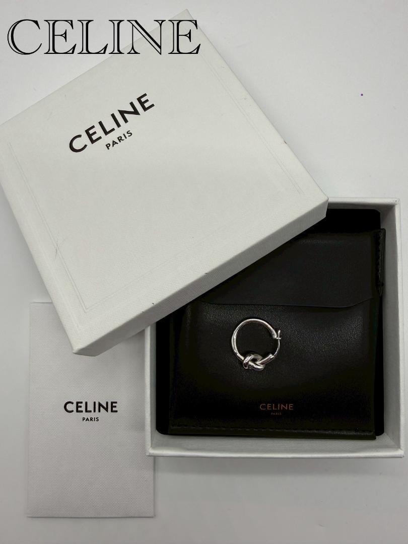 【片耳のみ】CELINE セリーヌ ノットフープ ピアス シルバー系 SCA1224