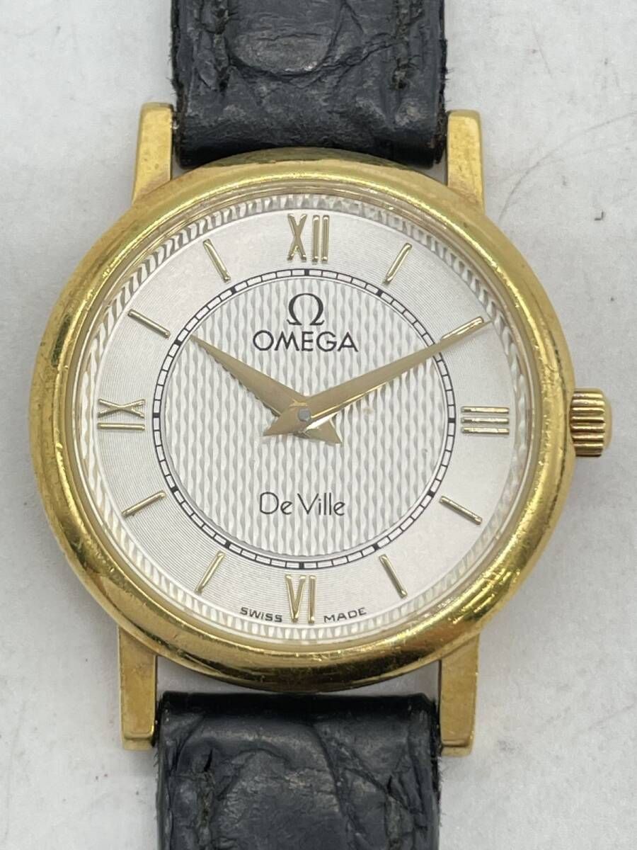 【omega】　オメガ　デヴィル　18KYG　　クォーツ　レディース　【中古】　T0072