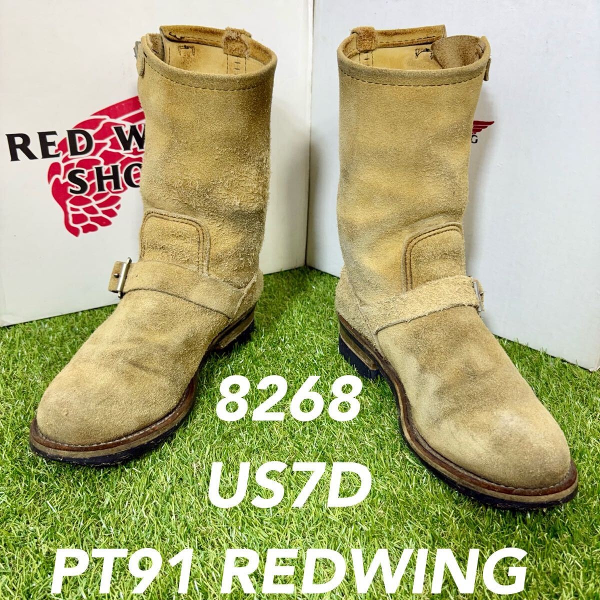 【安心品質0763】REDWINGレッドウイング廃盤PT91 8268訳有 エンジニアブーツ 匿名配送