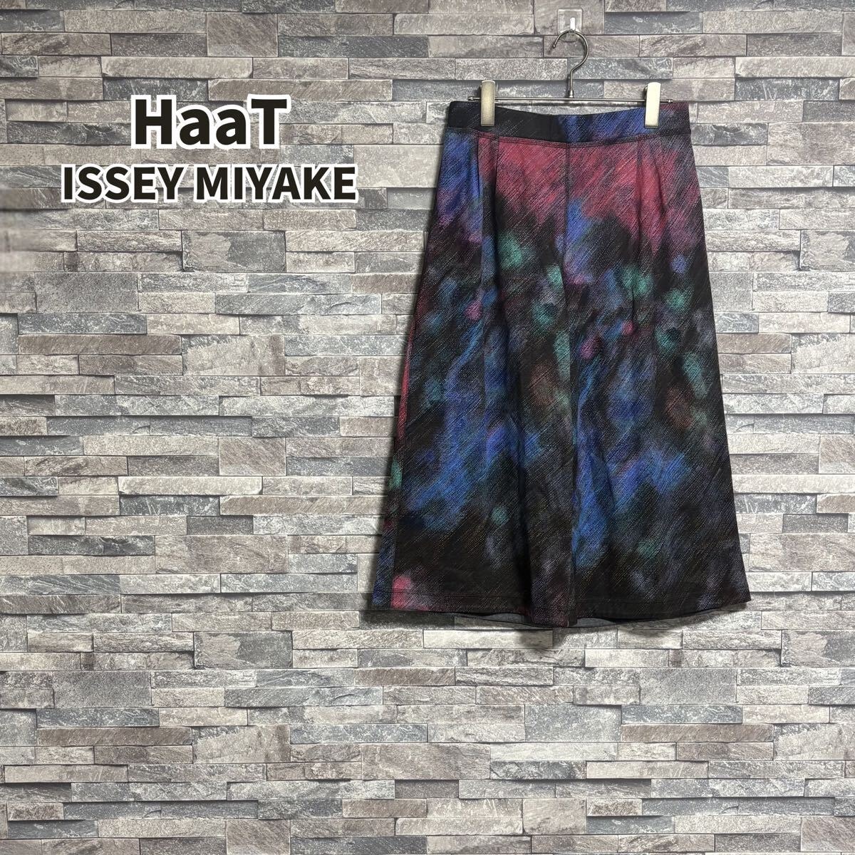 HaaT ISSEY MIYAKE ハーフパンツ M ハートイッセイミヤケ 総柄 膝丈