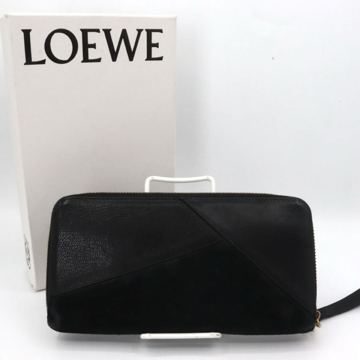 超極美品 LOEWE リピート バーティカル コンパクト 三つ折り財布 超極美品 LOEWE リピート バーティカル コンパクト 三つ折り財布