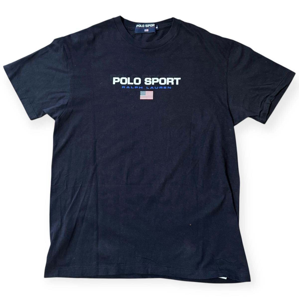 POLO SPORT 90s 00s ロゴTシャツ ブラック ブラック Mサイズ