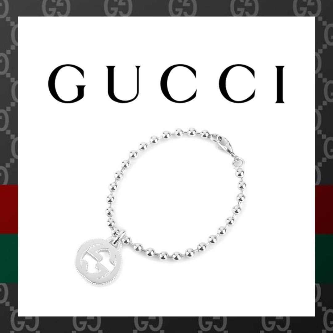 GUCCI 新品未使用品　インターロッキングボールチェーンブレスレット　刻印19 GUCCI 新品未使用品 インターロッキングボールチェーン
