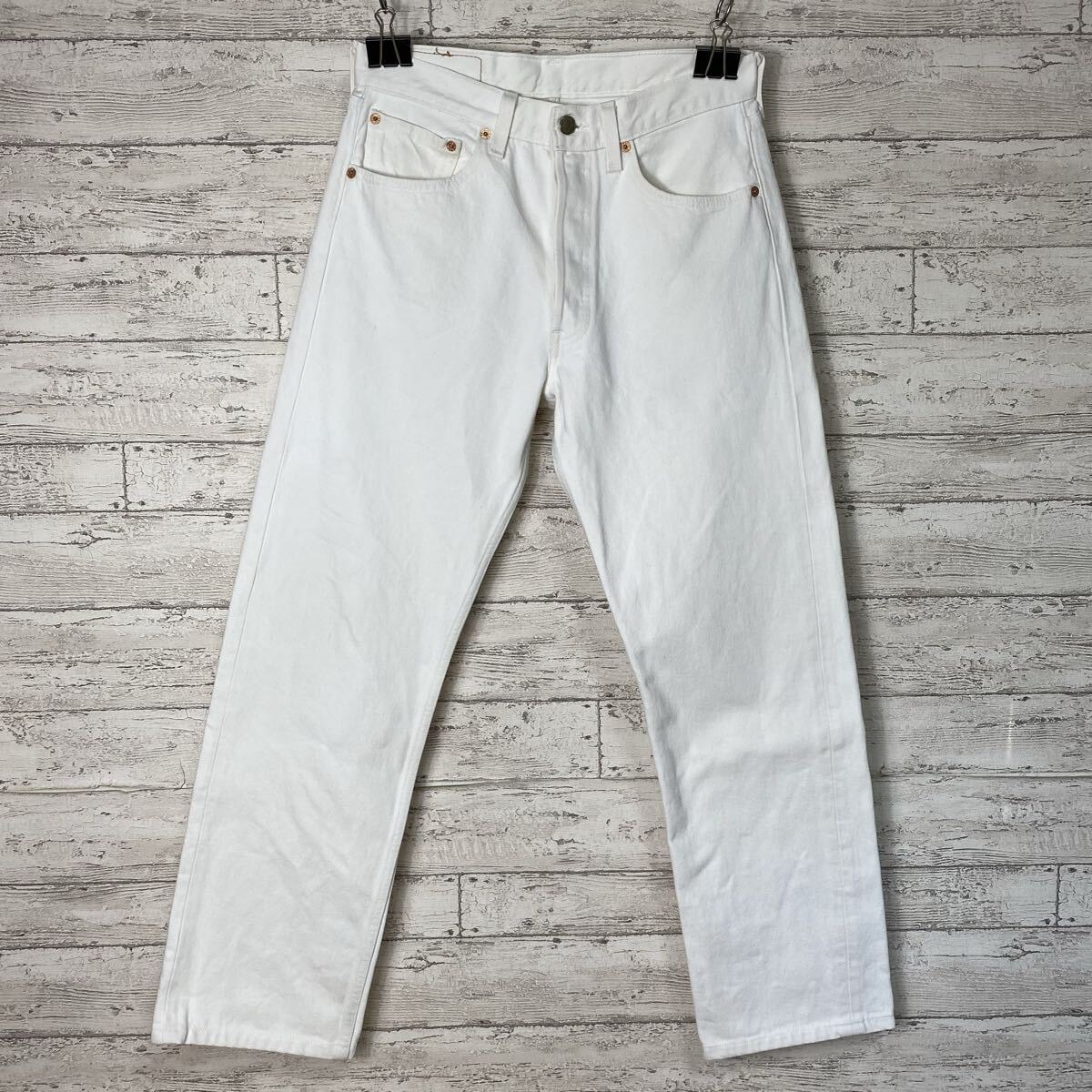 90's リーバイス501 USA製 ホワイト ジーンズ Levis デニムパンツ ストレート W31 美品