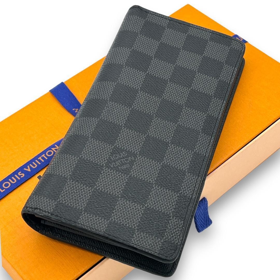 【新型】ルイヴィトン ダミエ・グラフィット ポルトフォイユブラザ 長財布