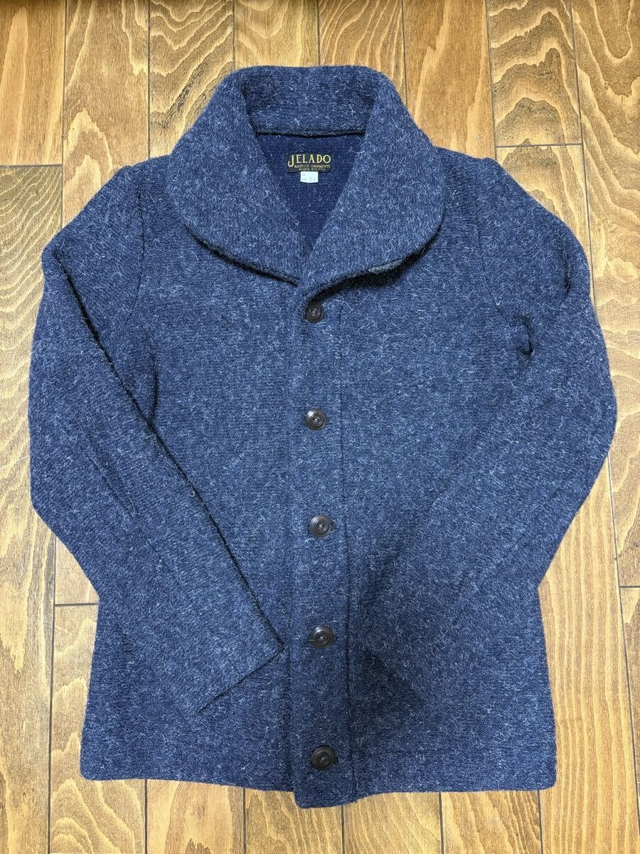 JELADO ジェラード◆ケンピ ショールカラー カーディガン ブルー グレー JELADO ジェラード◇ケンピ ショールカラー カーディガン ブルー