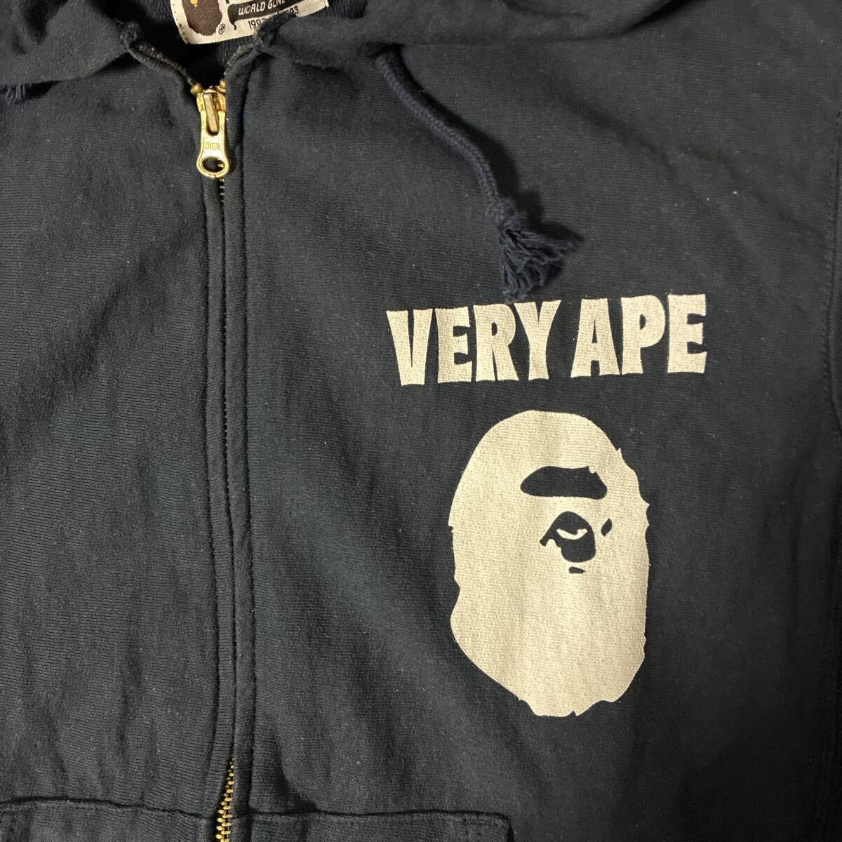 veryape パーカー　紺Ｍ APE パーカー
