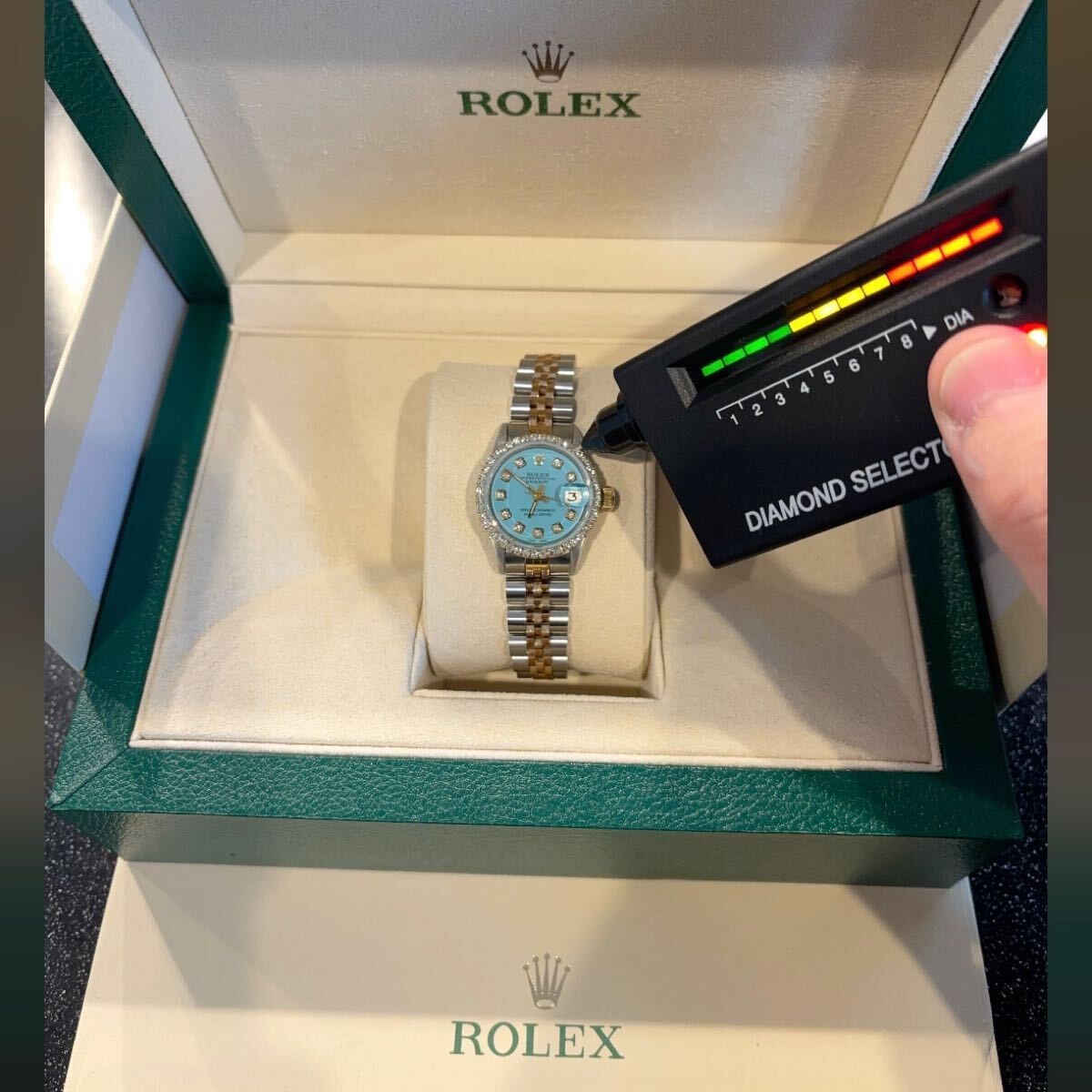 【正規品】ROLEX ロレックス デイトジャスト26MM ティファニーカラー Two tone