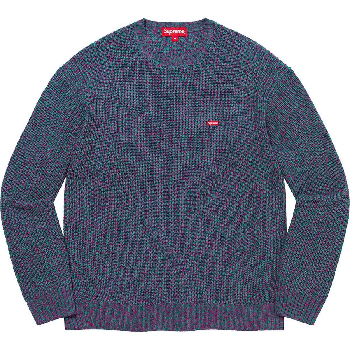 トップス Supreme Melange Rib Knit Sweater Red L Supreme Melange Rib Knit Sweater 