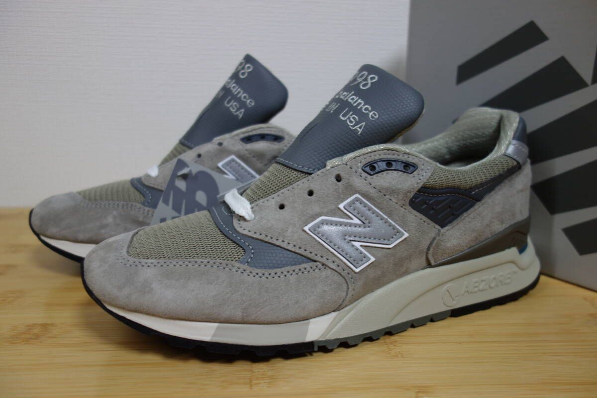 定価4万円 未使用 New Balance U998 GR 26cm 灰 USA 576 990 991 992 993 996 997 998 1300 1400 1500 UK NV GY v1 v2 v3 v4 v5 v6 限定