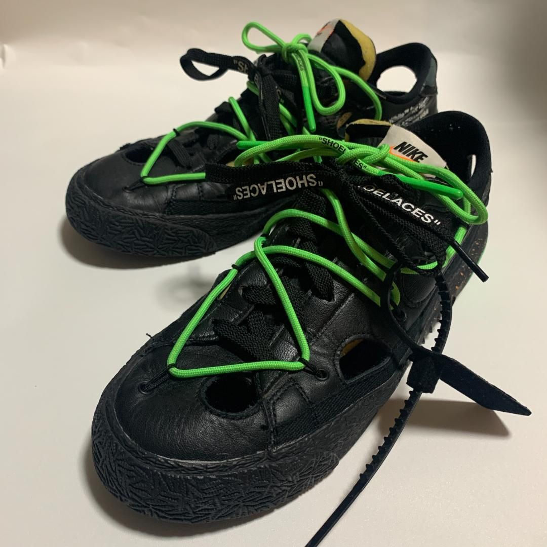 【スニーカー】NIKE (ナイキ) ×BLAZER LOW：ブラック/グリーン