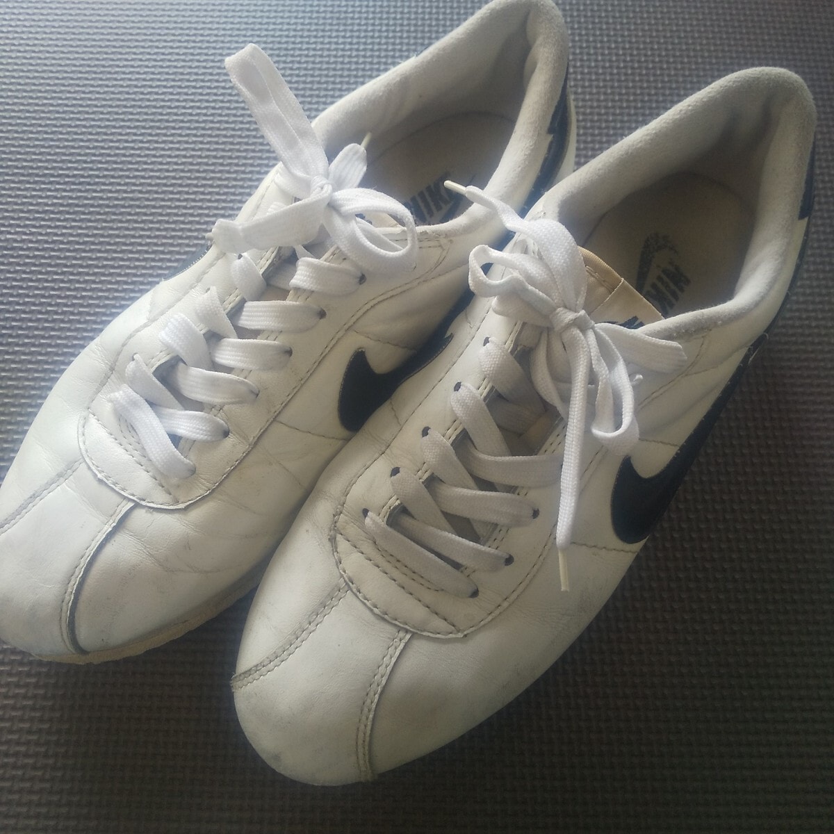 90s ナイキ レザー コルテッツ 26cm 白黒 ヴィンテージ CORTEZ NIKE スニーカー ビンテージ used 希少 レア