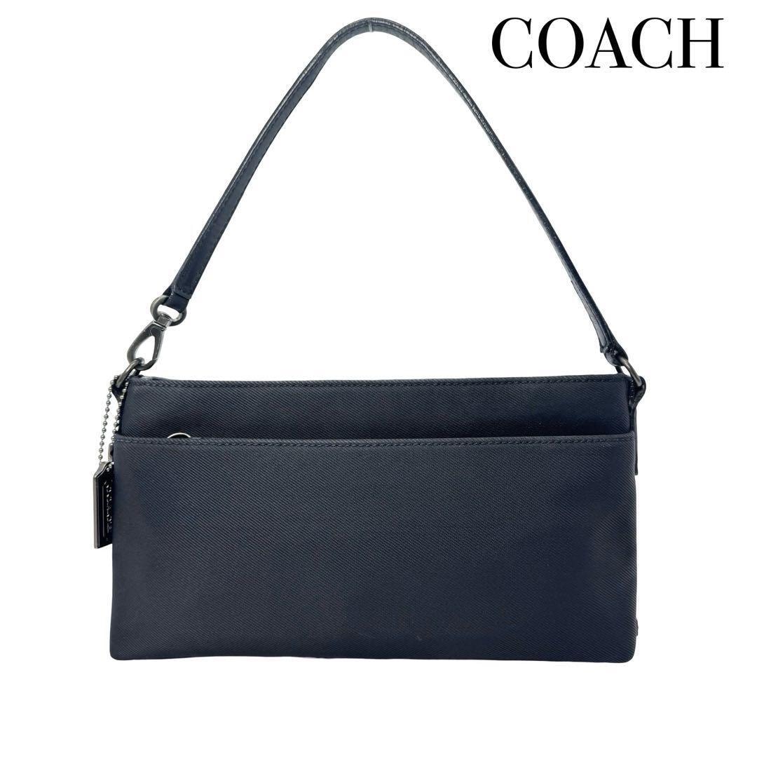COACH コーチ 7407 ワンハンドルバッグ ミニ ハンドバッグ ショルダー ナイロン ブラック フォーマル レディース