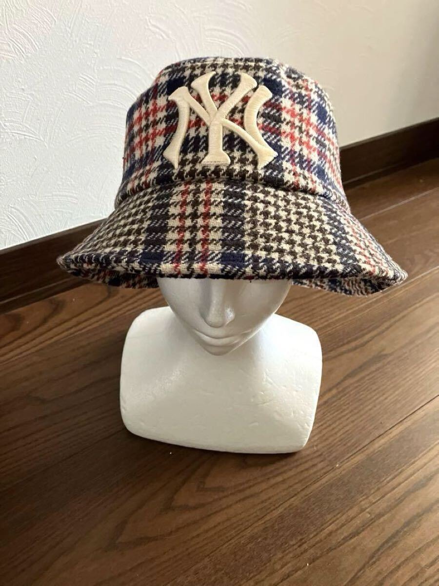 目立った傷や汚れなし】【美品】GUCCI バケットハット チェック
