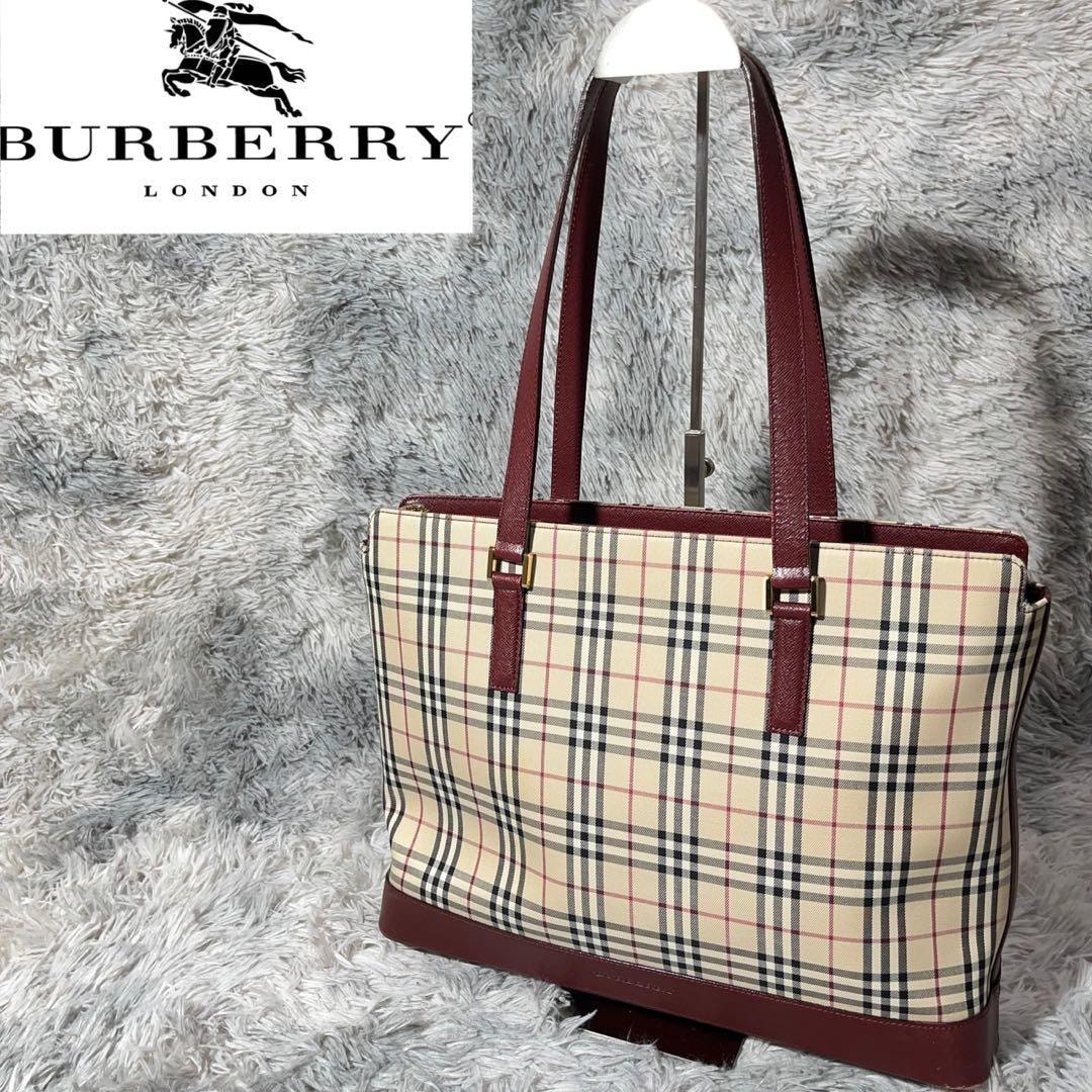 [大人気]　バーバリー　BURBERRY　トートバッグ　ノバチェック柄　A4