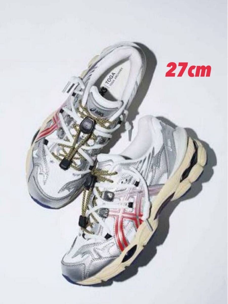 TOGA × Asics Gel-Cumulus 16 TG White/Red Pure Silver 27cm