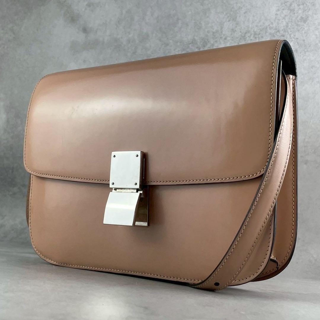 B (目立った傷や汚れなし)】美品 CELINE セリーヌ トラペーズ サーモン