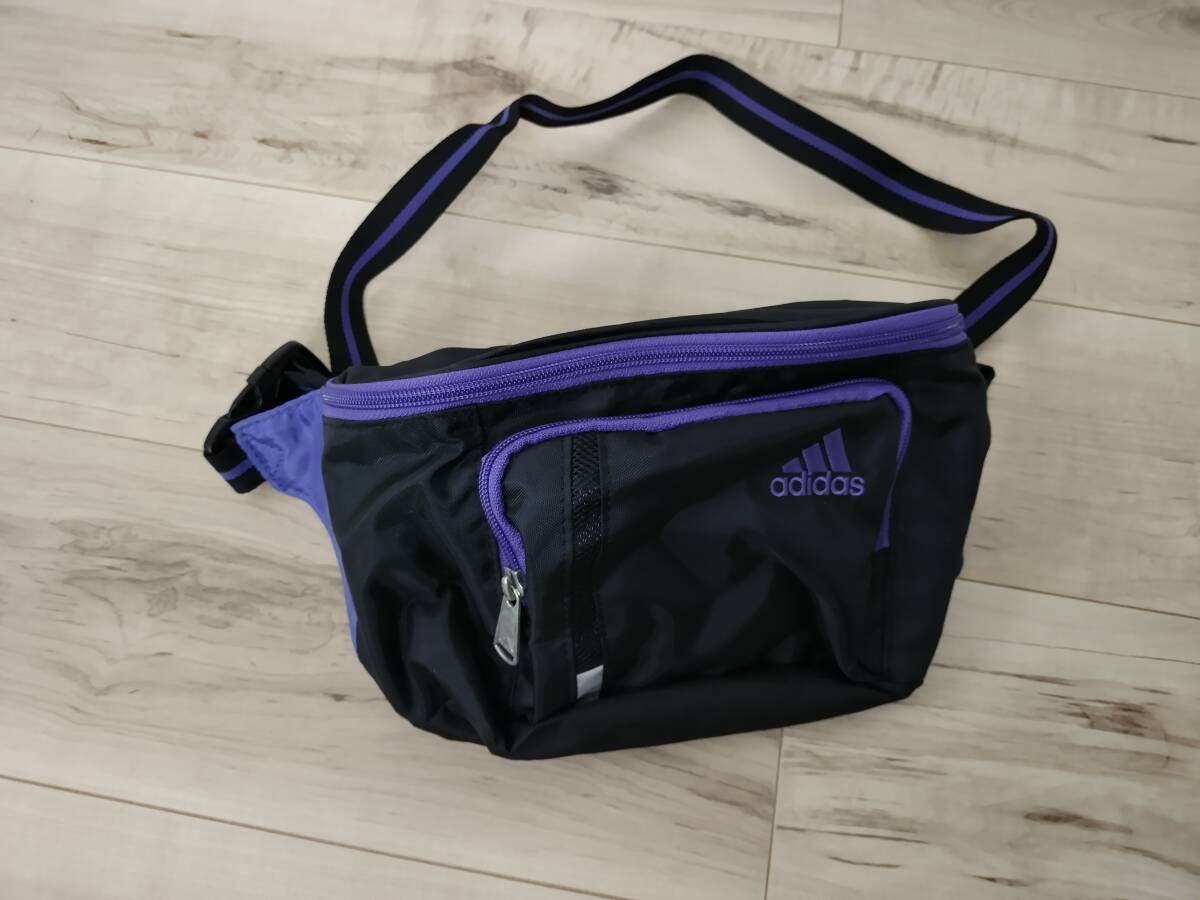 未使用 adidas ショルダーバッグ 紫
