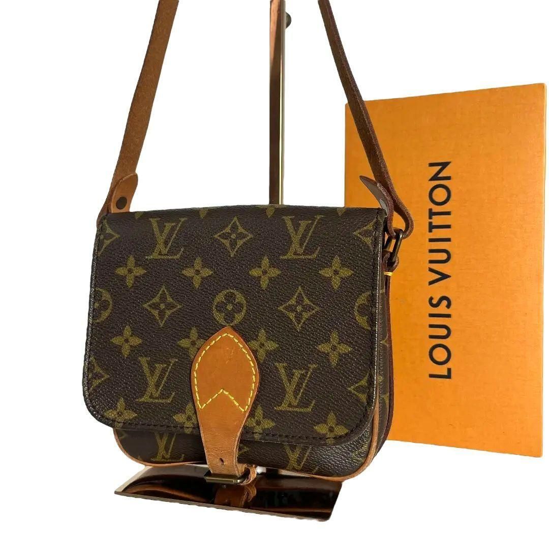 【鑑定済】ルイヴィトン LOUIS VUITTON モノグラム ミニカルトシエール ショルダーバッグ ブラウン 茶 　クロスボディ