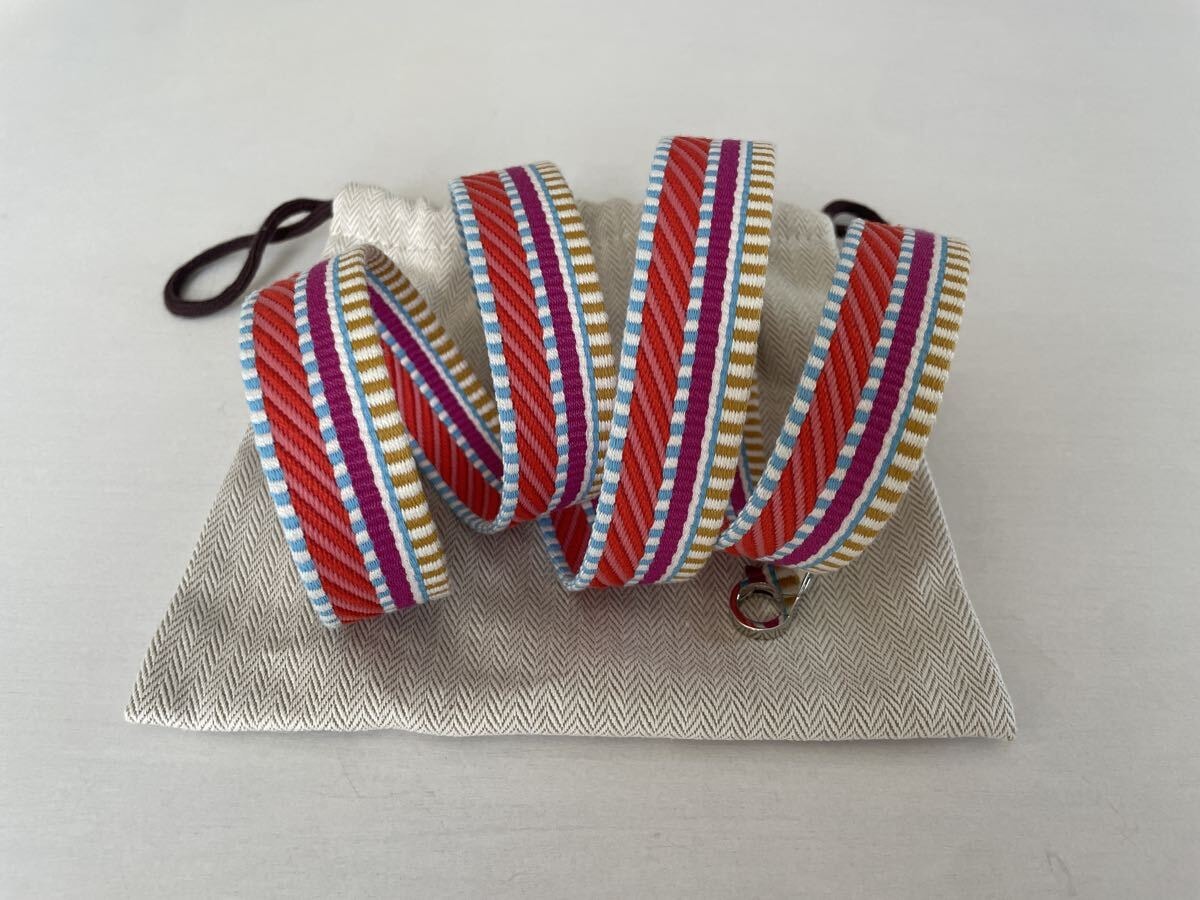 エルメス　HERMES バンドリエール　サングルカヴァル　25㎜　112㎝　シルバー金具 マルチカラー　hermes　ショルダーストラップ　