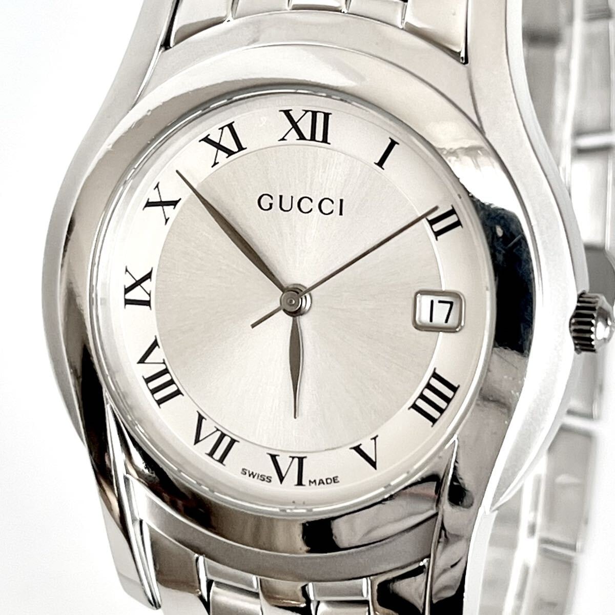 B (目立った傷や汚れなし)】【稼働】磨き済み グッチ GUCCI 5500M 