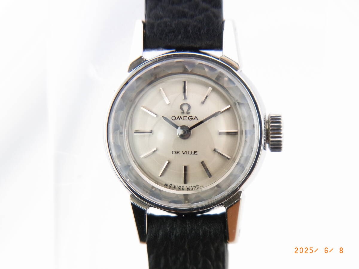 OH/ポリッシュ済）美品　Omega　De.Ville　オメガ　デ・ビル　手巻き　レディース　カットガラス　Ref511.166　Cal485　　②