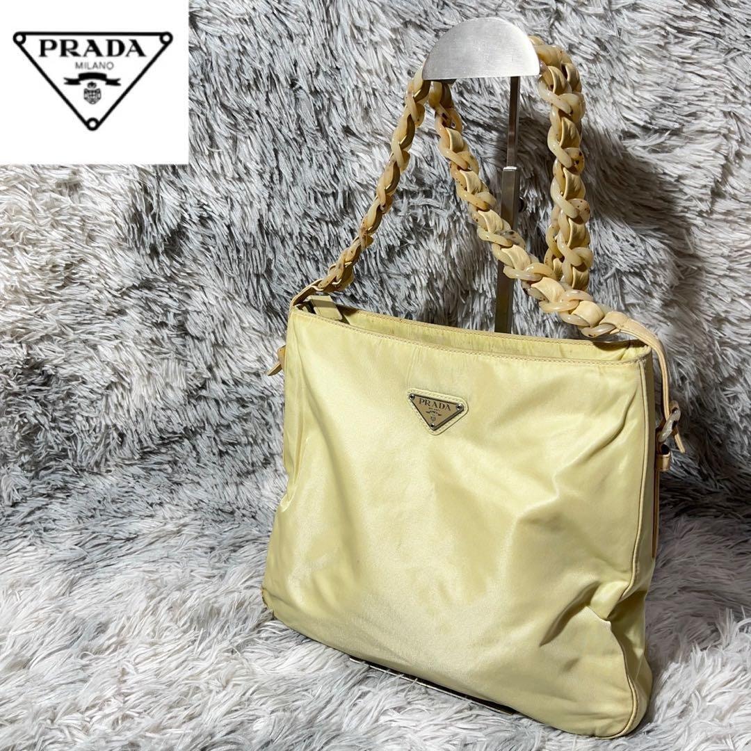 [大人気]　プラダ　ＰＲＡＤＡ　チェーン　ショルダーバッグ　ナイロン　三角ロゴ