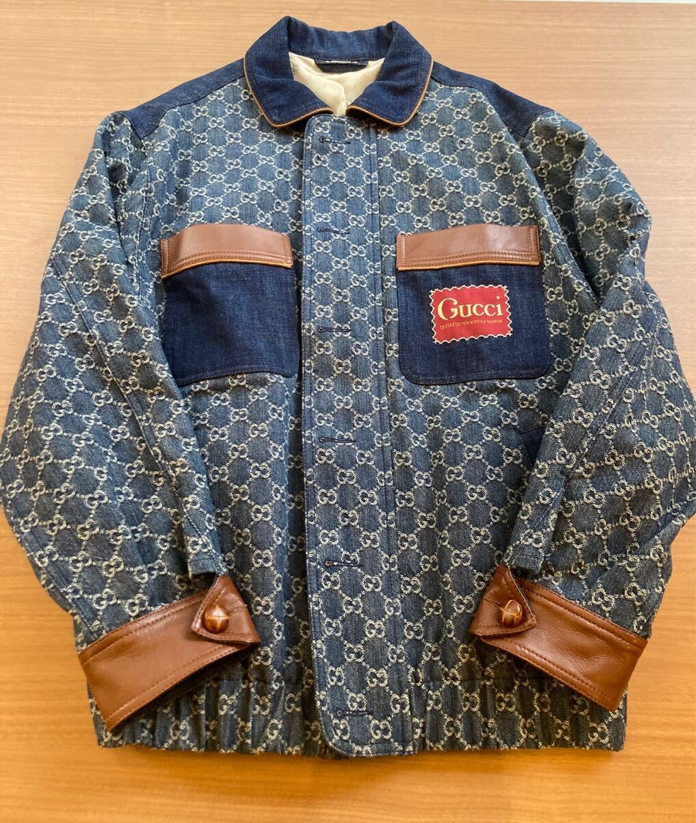 未使用に近い】美品 GUCCI グッチ GGロゴ デニムジャケット