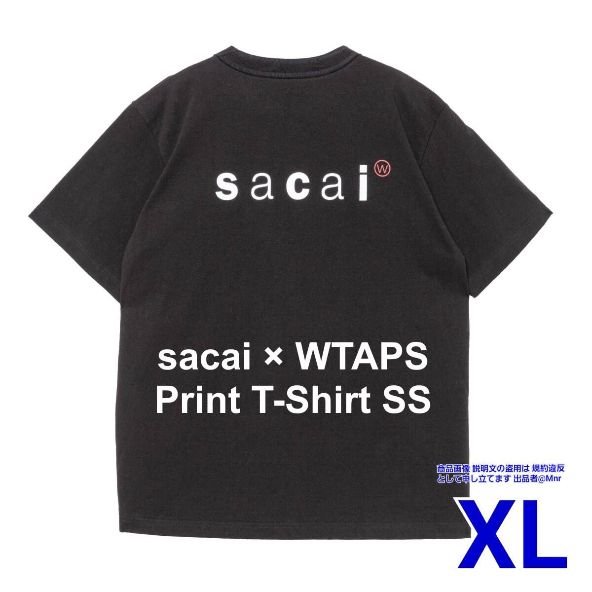 新品・未使用(ワケあり)】WTAPS sacai Print T-Shirt SS Black