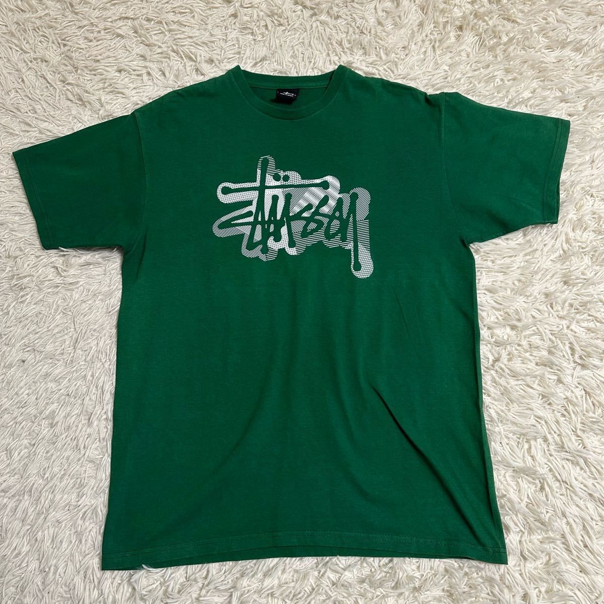 【STUSSY】ステューシー Tシャツ L 半袖 グリーン