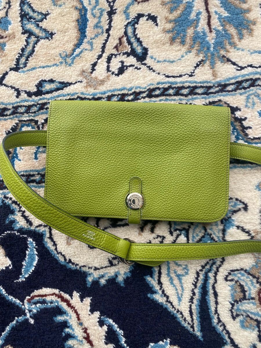 HERMES エルメス　ドゴンショルダー　グリーン クロスボディ