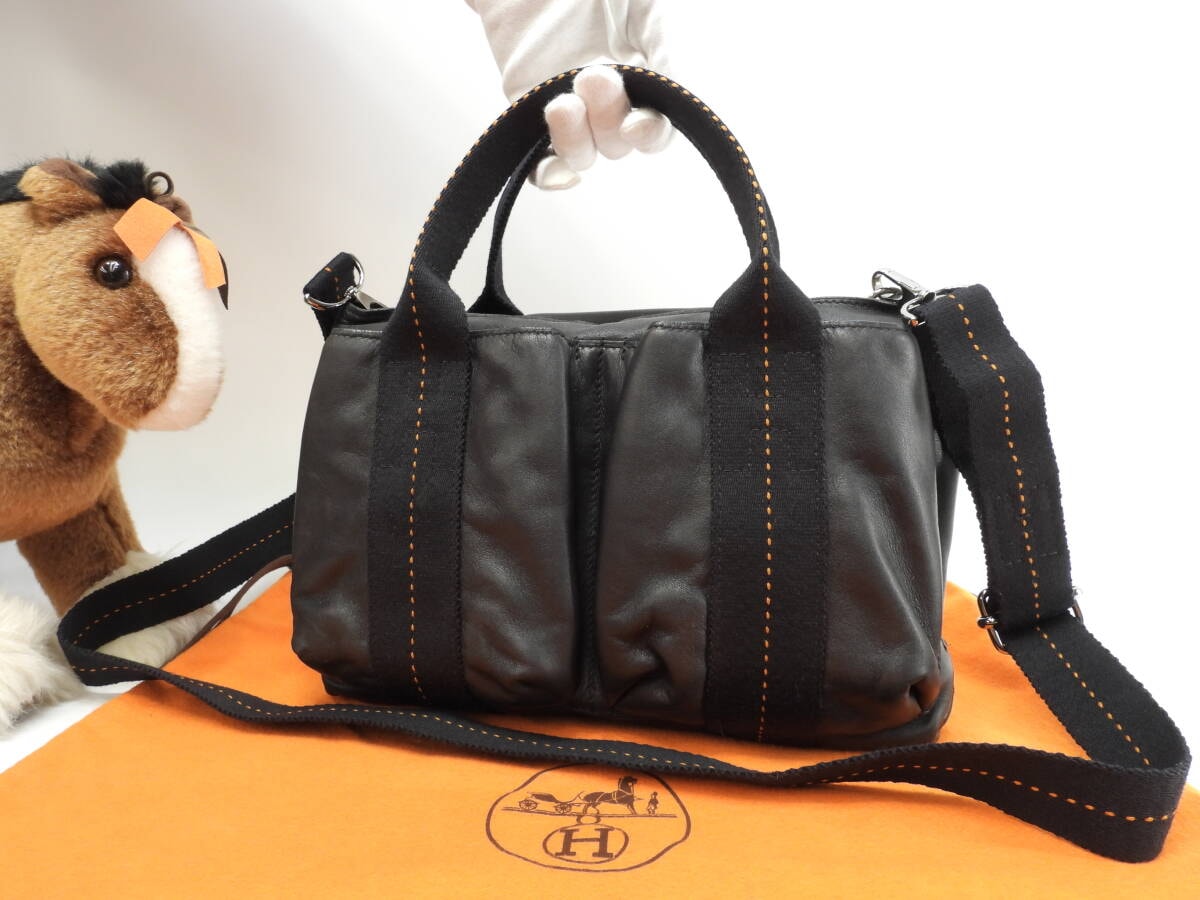 B (目立った傷や汚れなし)】エルメス キャラバンホリゾンタルPM レザー