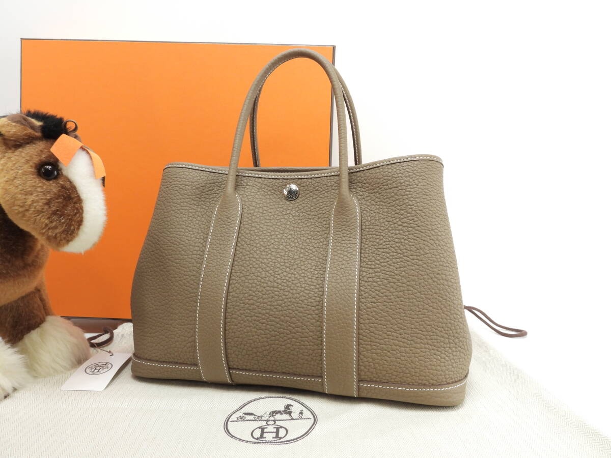 エルメス ガーデンパーティTPM ネゴンダ エトープ ハンドバッグ トートバッグ 新品同様@U